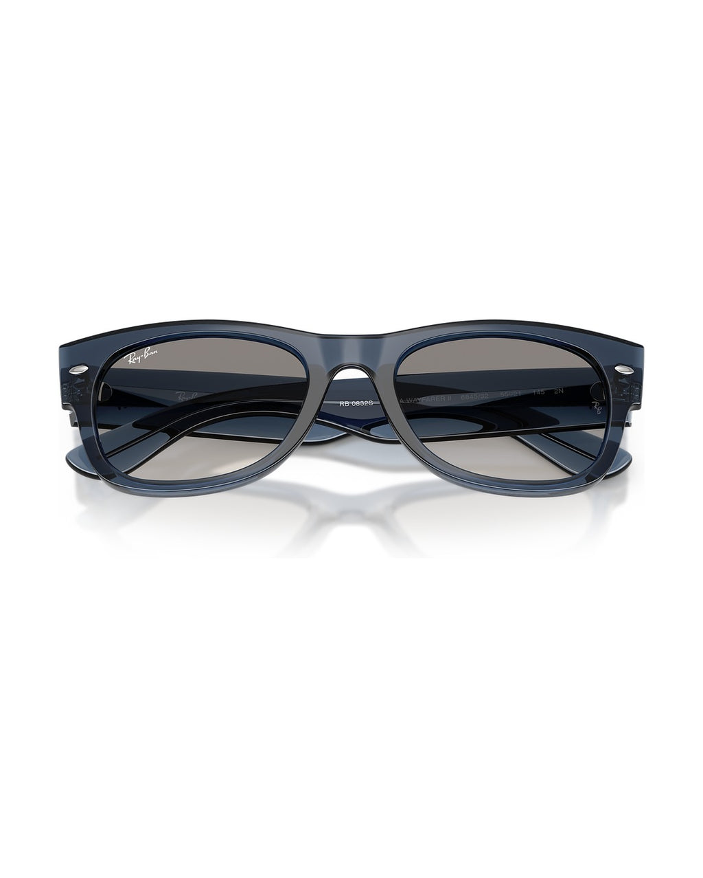 Mega Wayfarer II Sunglasses - Transparent Dark Blue/Clear Gradient Grey - Ray-Ban