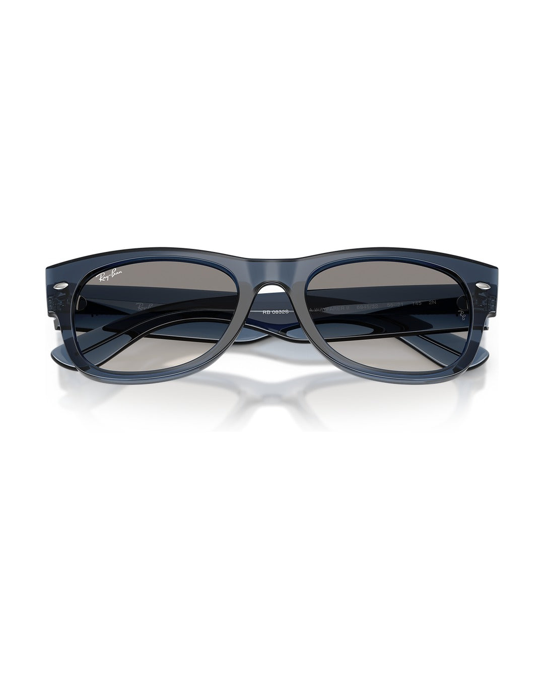 Mega Wayfarer II Sunglasses - Transparent Dark Blue/Clear Gradient Grey - Ray-Ban