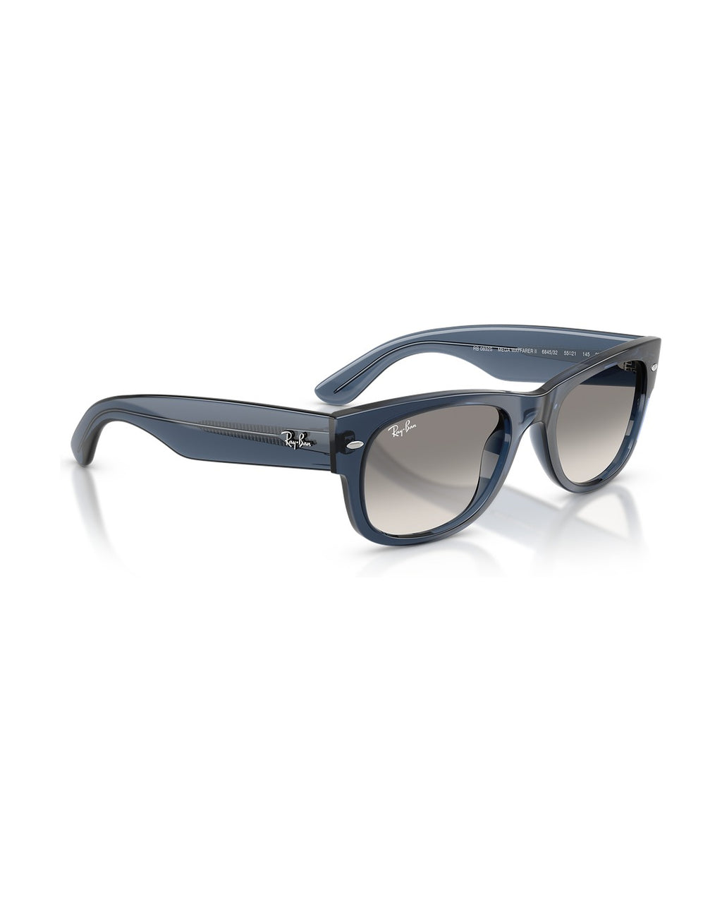 Mega Wayfarer II Sunglasses - Transparent Dark Blue/Clear Gradient Grey - Ray-Ban