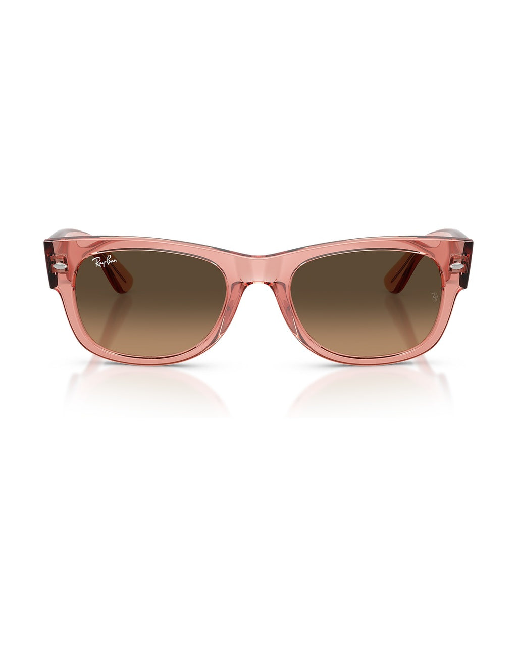 Mega Wayfarer II Sunglasses - Transparent Pink/Light Brown Gradient Black - Ray-Ban