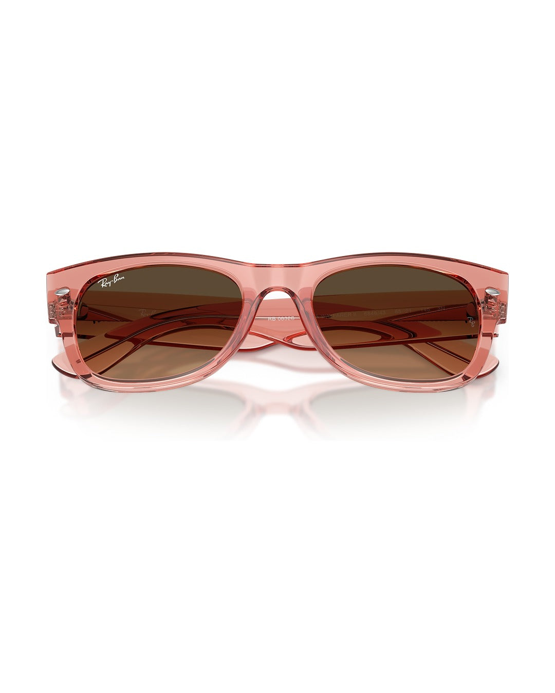 Mega Wayfarer II Sunglasses - Transparent Pink/Light Brown Gradient Black - Ray-Ban