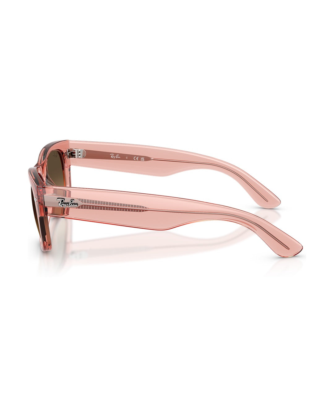 Mega Wayfarer II Sunglasses - Transparent Pink/Light Brown Gradient Black - Ray-Ban