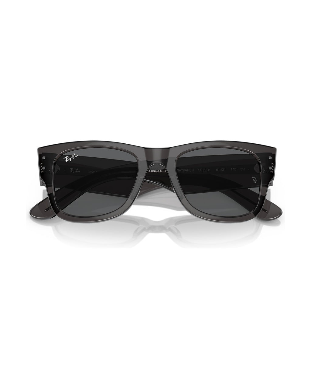 Mega Wayfarer Sunglasses - Transparent Black/Dark Grey - Ray-Ban