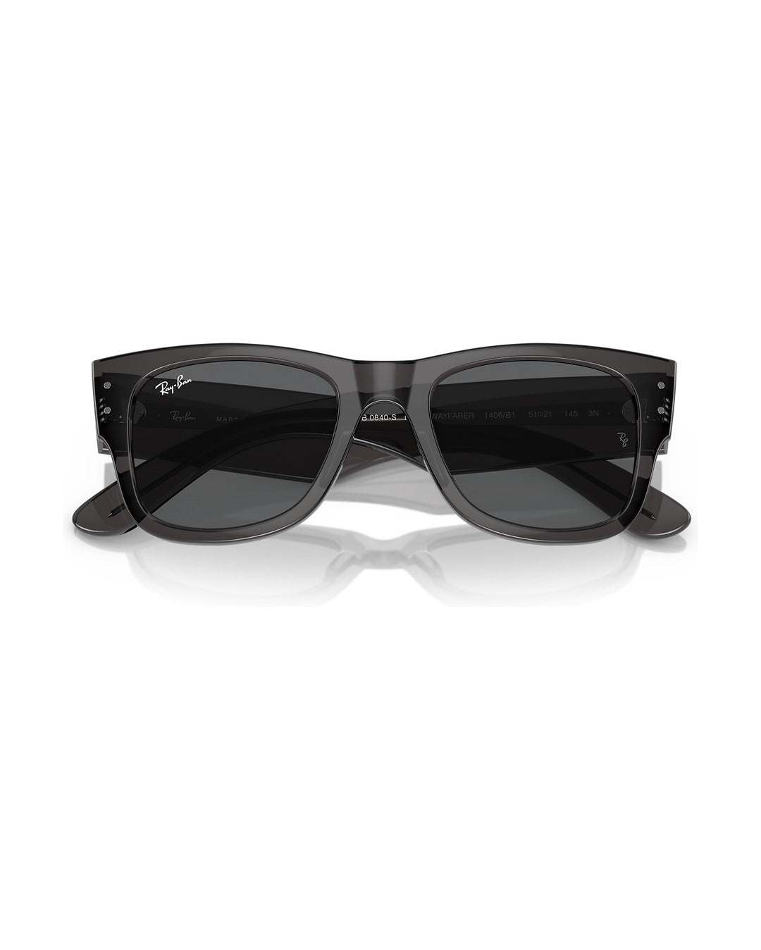 Mega Wayfarer Sunglasses - Transparent Black/Dark Grey - Ray-Ban