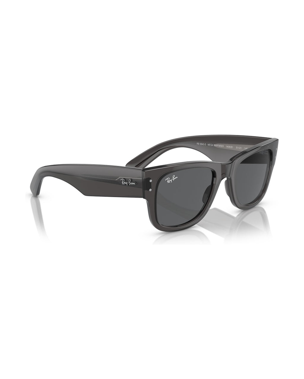 Mega Wayfarer Sunglasses - Transparent Black/Dark Grey - Ray-Ban