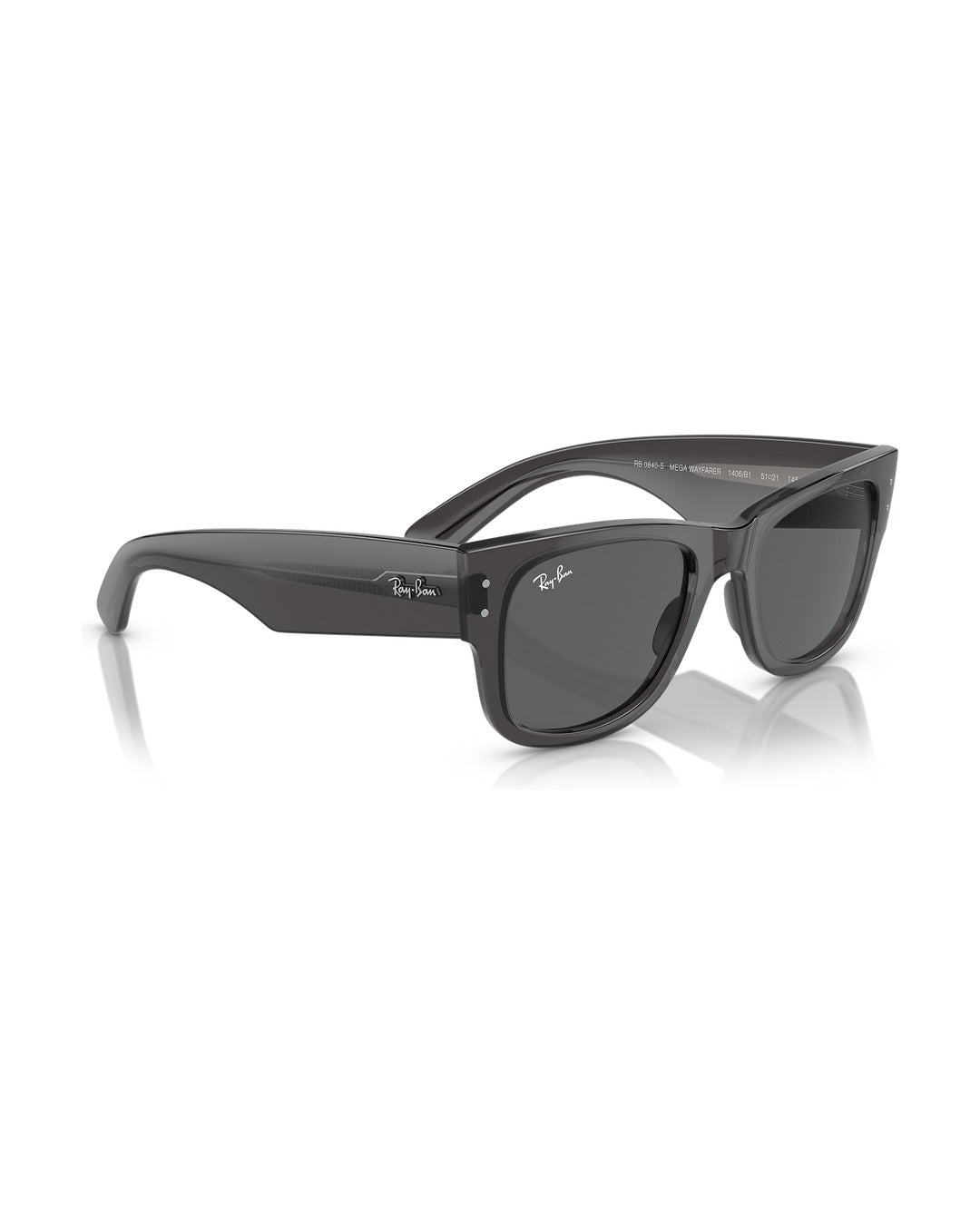Mega Wayfarer Sunglasses - Transparent Black/Dark Grey - Ray-Ban