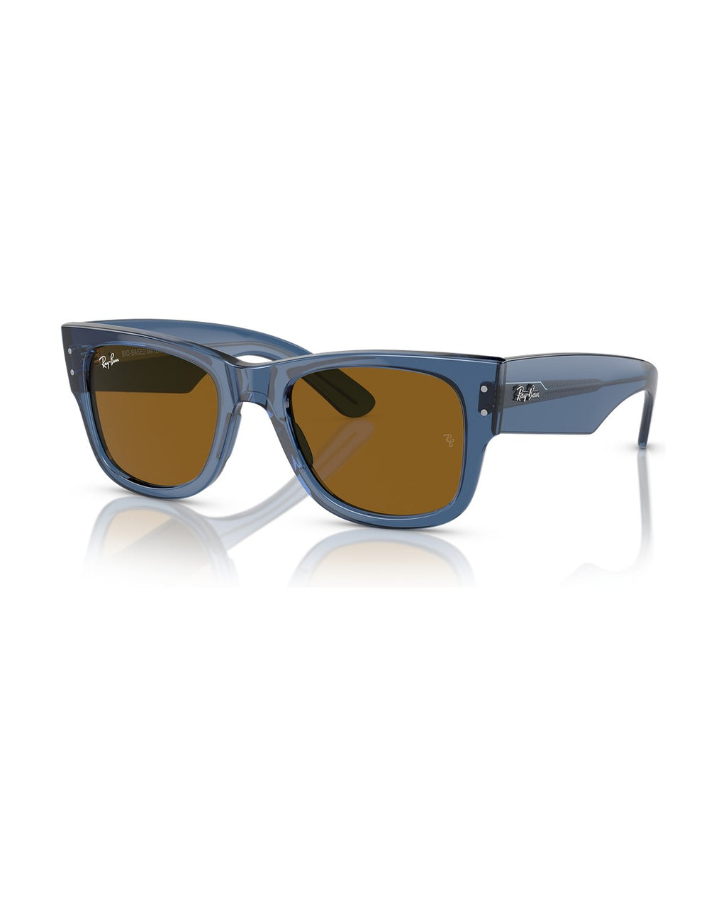 Mega Wayfarer Sunglasses - Transparent Blue/Brown - Ray-Ban