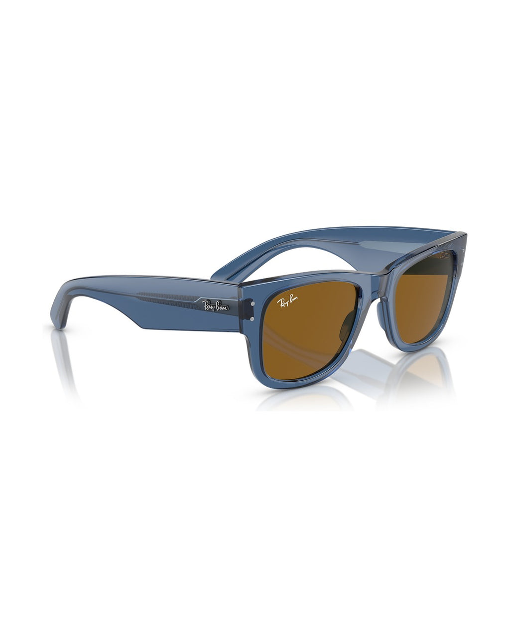 Mega Wayfarer Sunglasses - Transparent Blue/Brown - Ray-Ban