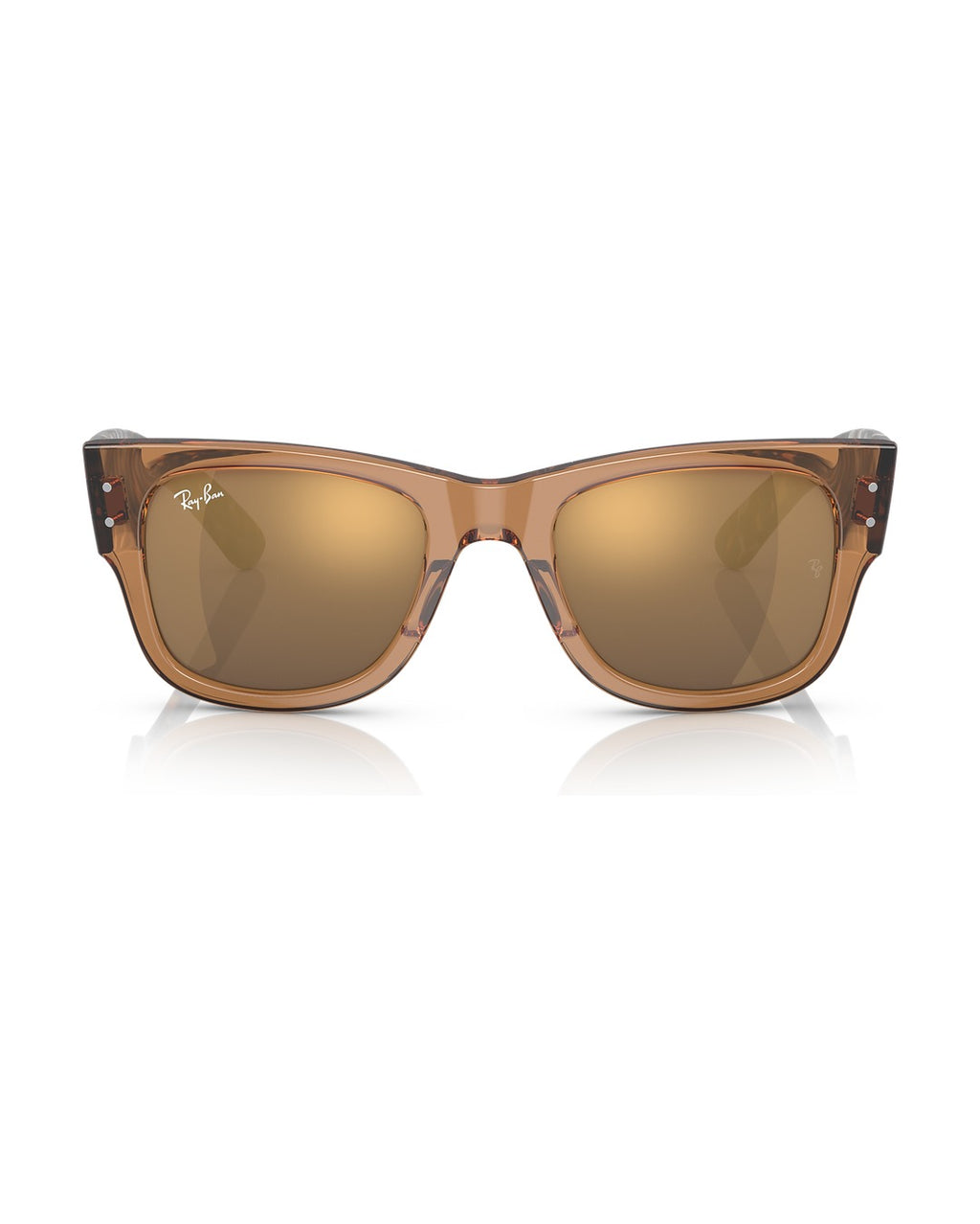 Mega Wayfarer Sunglasses - Transparent Brown/Gold - Ray-Ban