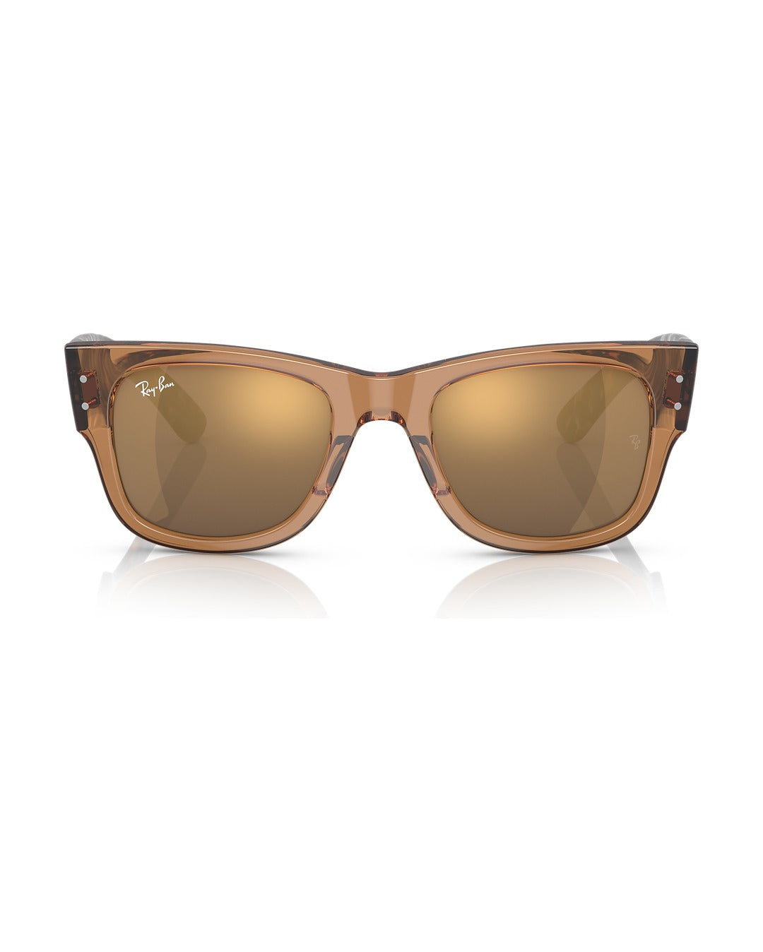 Mega Wayfarer Sunglasses - Transparent Brown/Gold - Ray-Ban