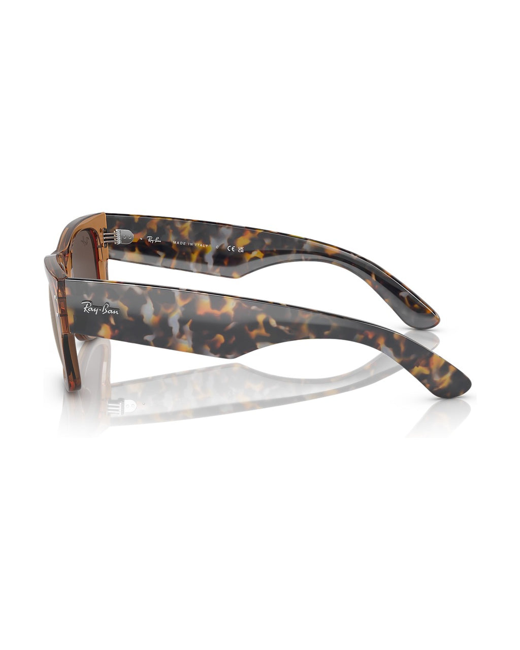Mega Wayfarer Sunglasses - Transparent Brown/Gold - Ray-Ban