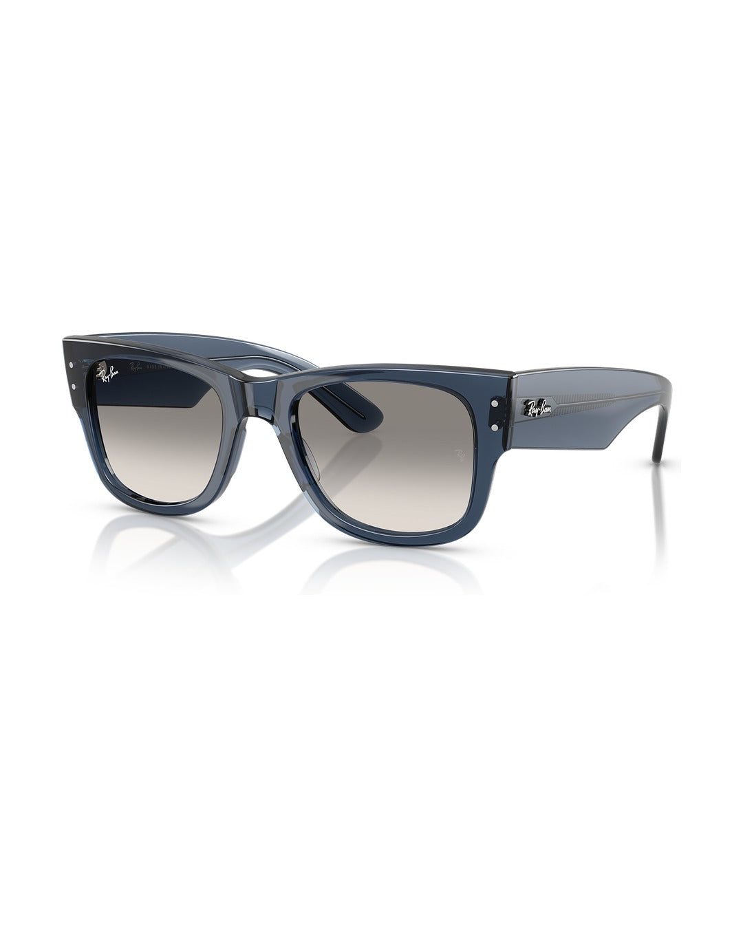 Mega Wayfarer Sunglasses - Transparent Dark Blue/Clear Gradient Grey - Ray-Ban
