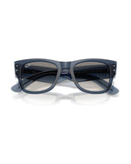 Mega Wayfarer Sunglasses - Transparent Dark Blue/Clear Gradient Grey - Ray-Ban