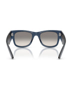 Mega Wayfarer Sunglasses - Transparent Dark Blue/Clear Gradient Grey - Ray-Ban