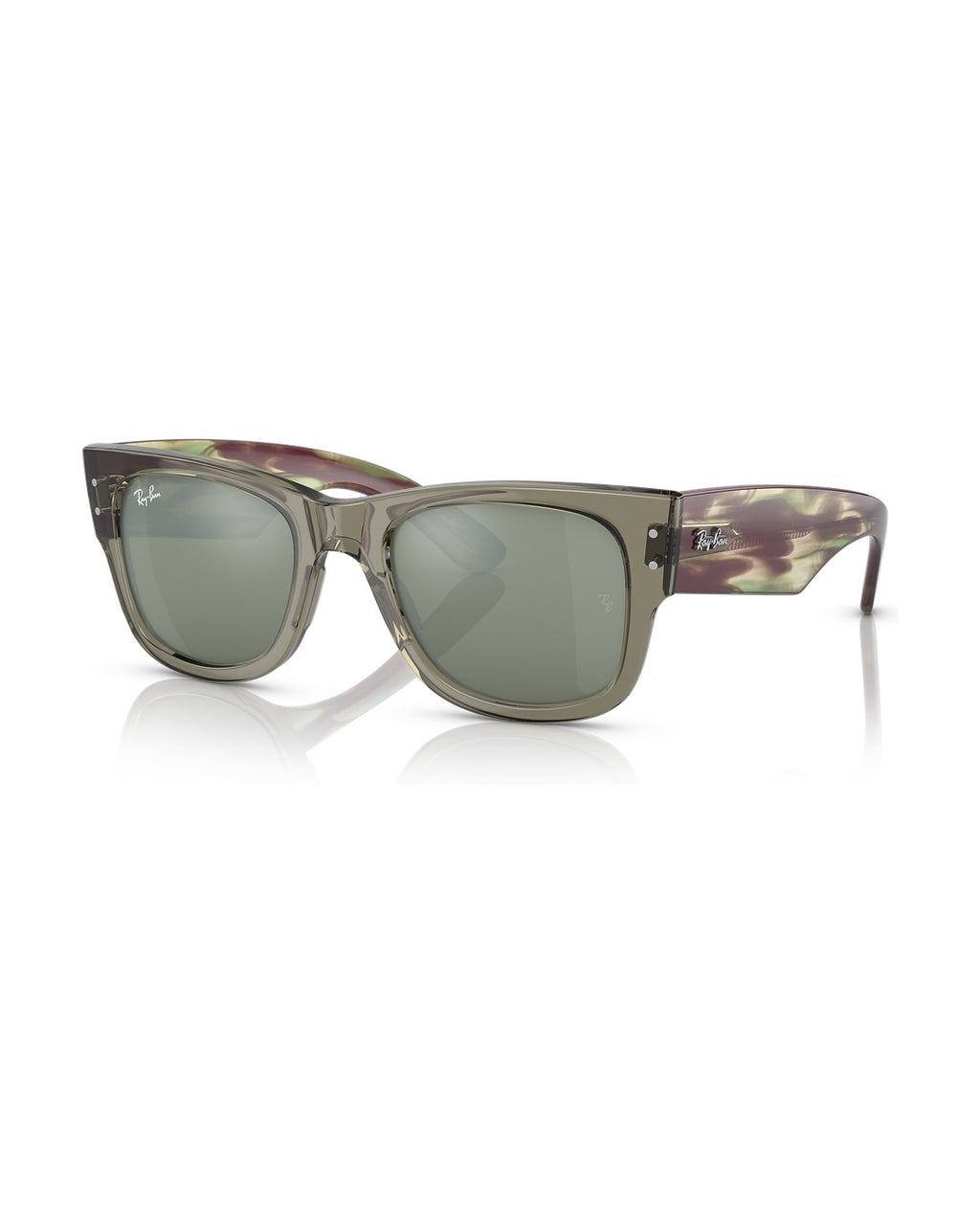 Mega Wayfarer Sunglasses - Transparent Green/Silver - Ray-Ban