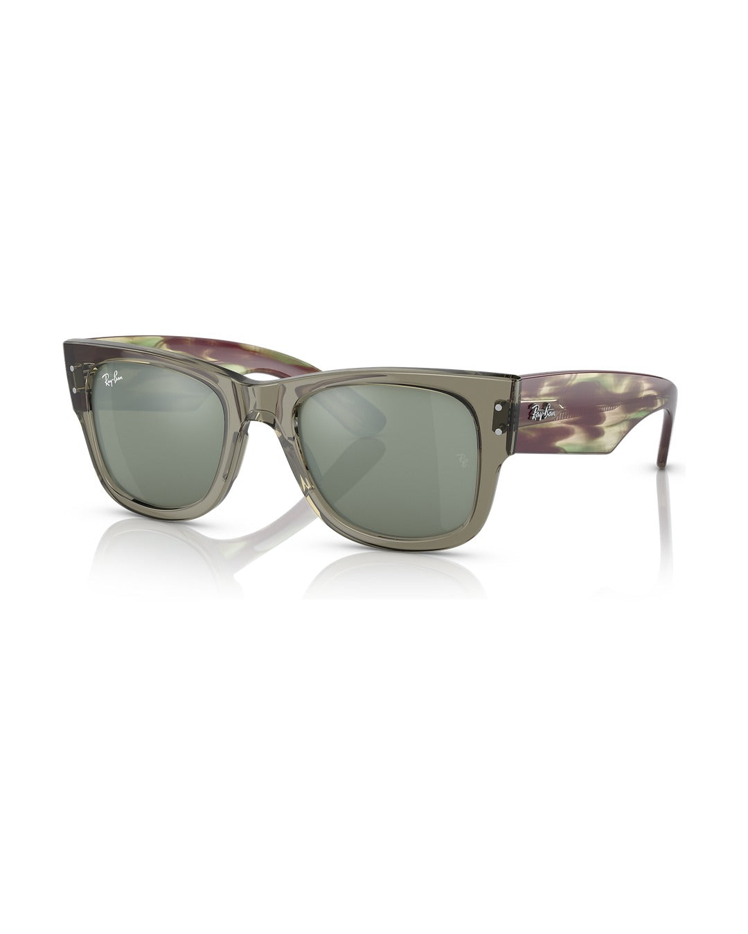 Mega Wayfarer Sunglasses - Transparent Green/Silver - Ray-Ban
