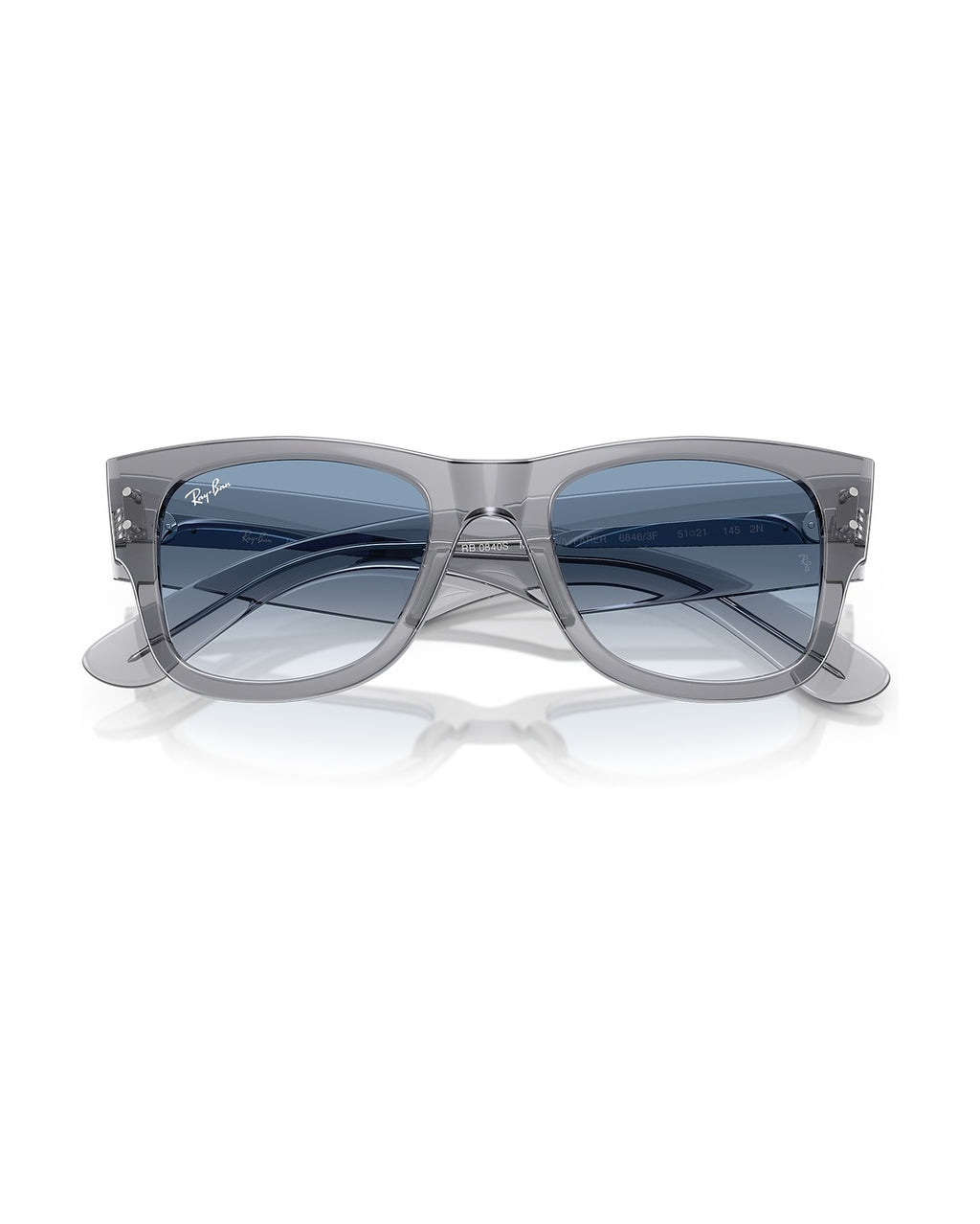 Mega Wayfarer Sunglasses - Transparent Grey/Clear Gradient Blue - Ray-Ban