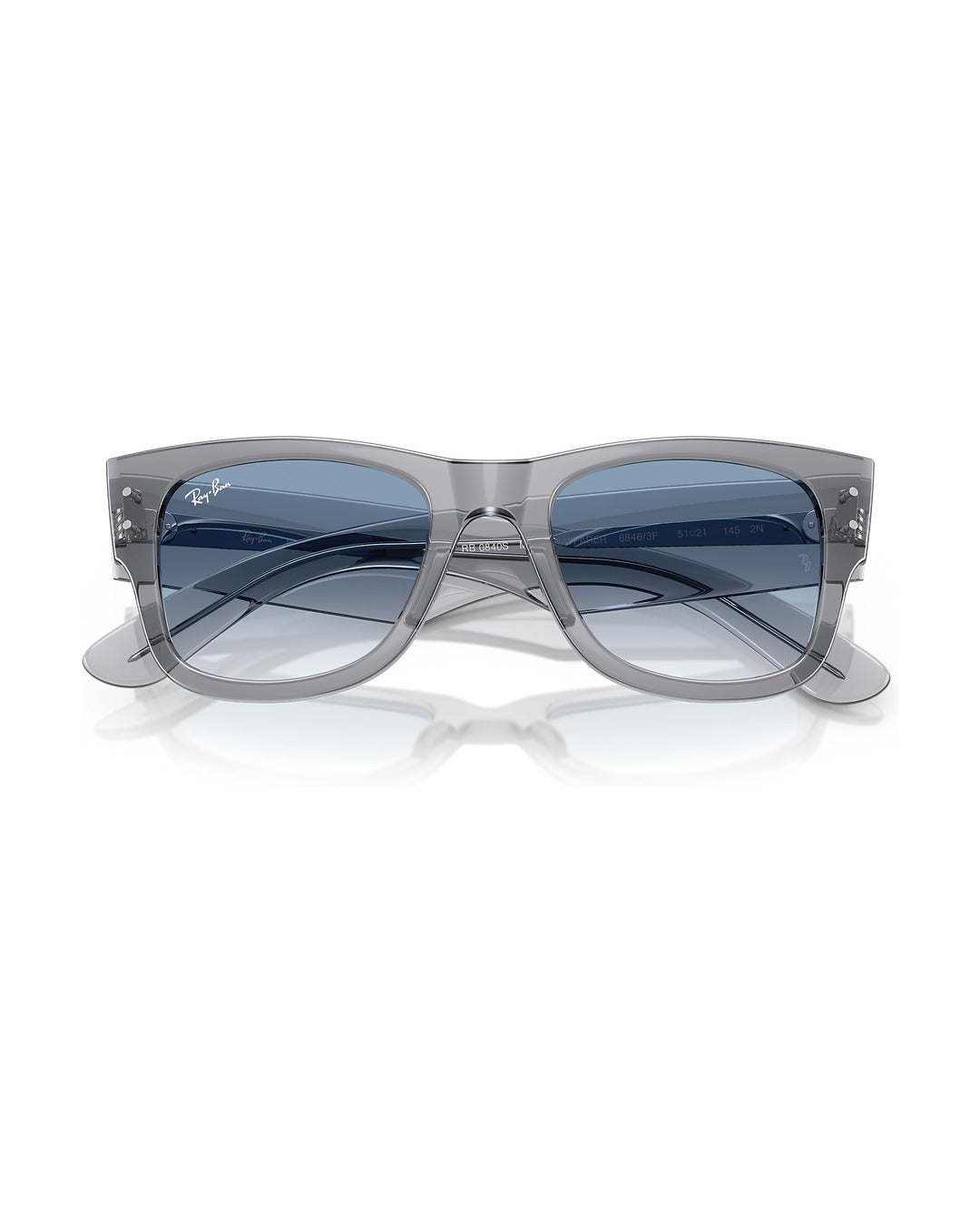 Mega Wayfarer Sunglasses - Transparent Grey/Clear Gradient Blue - Ray-Ban