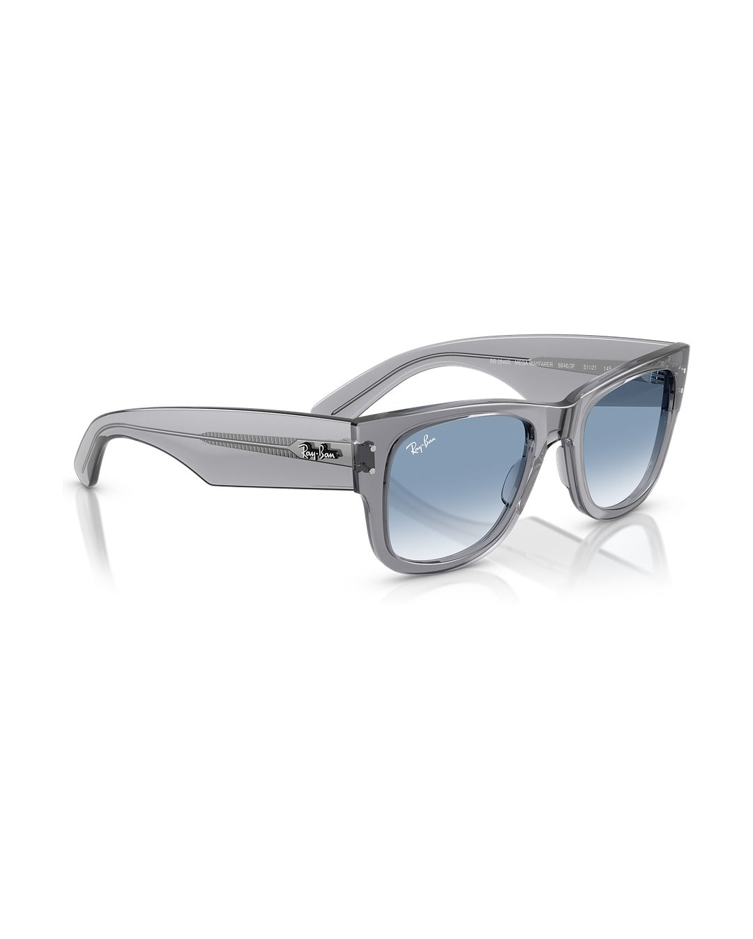 Mega Wayfarer Sunglasses - Transparent Grey/Clear Gradient Blue - Ray-Ban