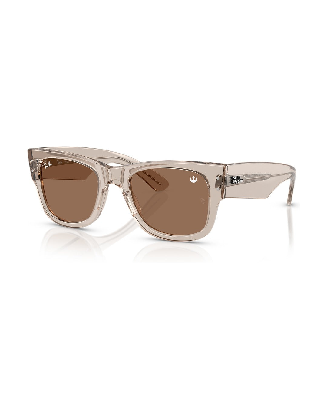 Mega Wayfarer Sunglasses - Transparent Light Brown/Dark Brown - Ray-Ban