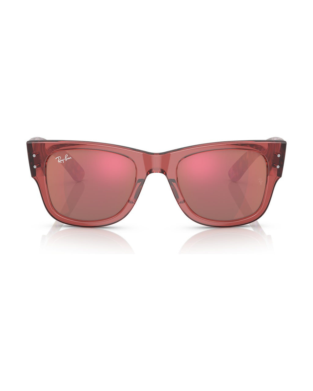 Mega Wayfarer Sunglasses - Transparent Pink/Solid Color - Ray-Ban