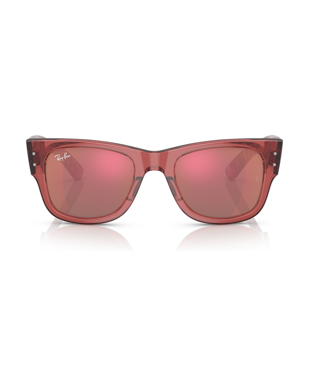 Mega Wayfarer Sunglasses - Transparent Pink/Solid Color - Ray-Ban