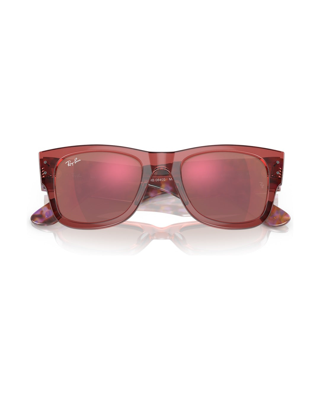 Mega Wayfarer Sunglasses - Transparent Pink/Solid Color - Ray-Ban