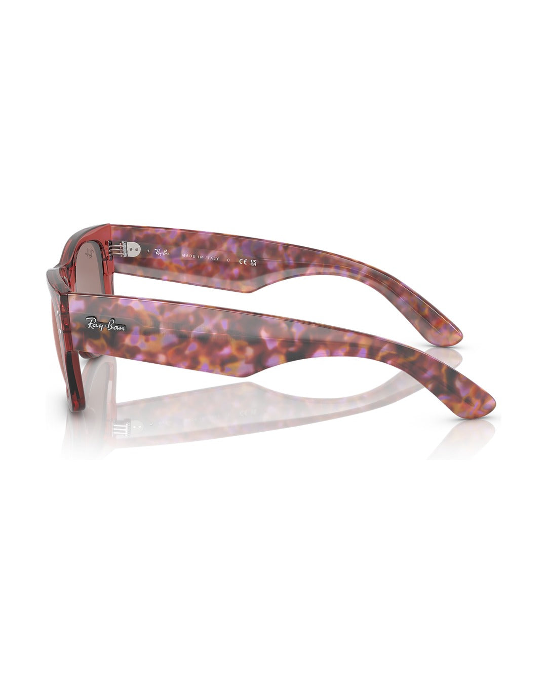 Mega Wayfarer Sunglasses - Transparent Pink/Solid Color - Ray-Ban