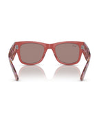Mega Wayfarer Sunglasses - Transparent Pink/Solid Color - Ray-Ban