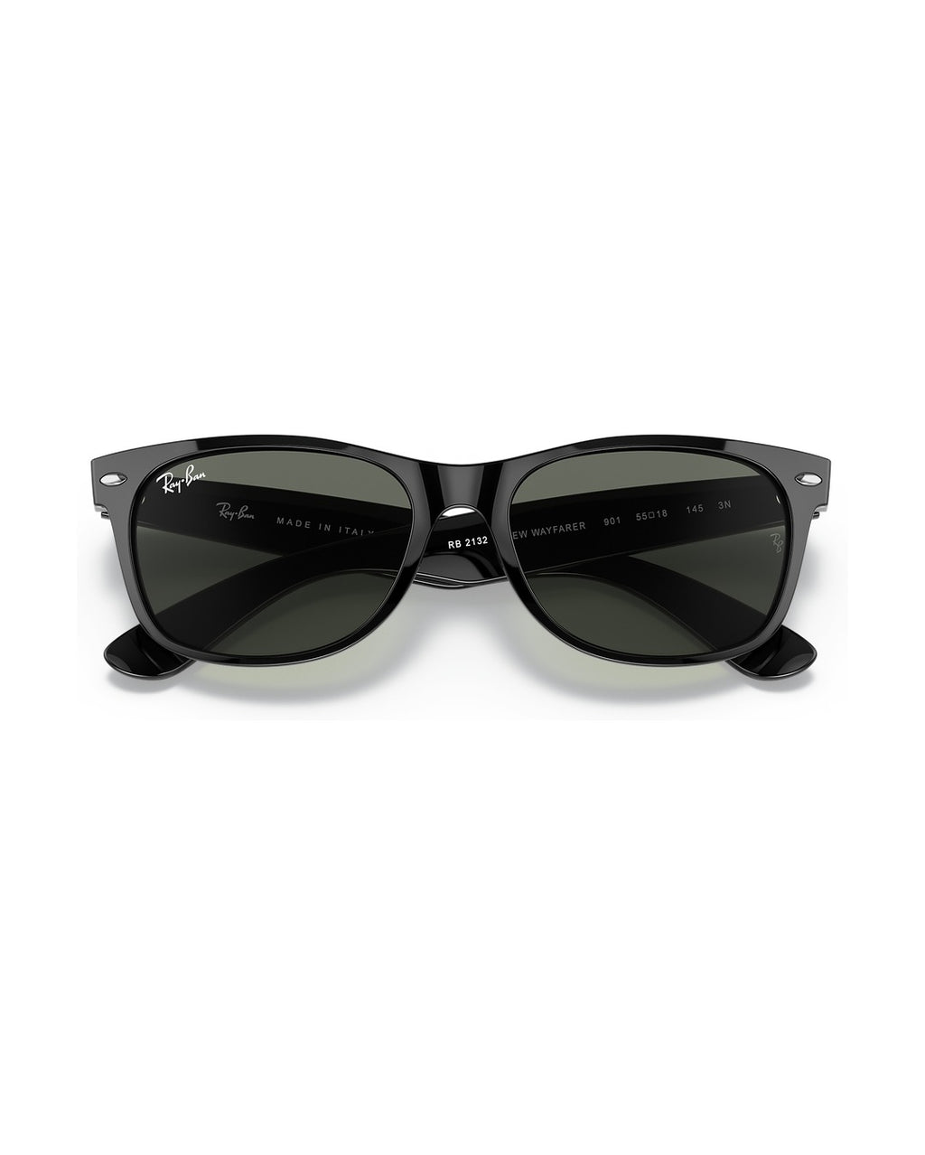 New Wayfarer Sunglasses - Black/G-15 Green - Ray-Ban