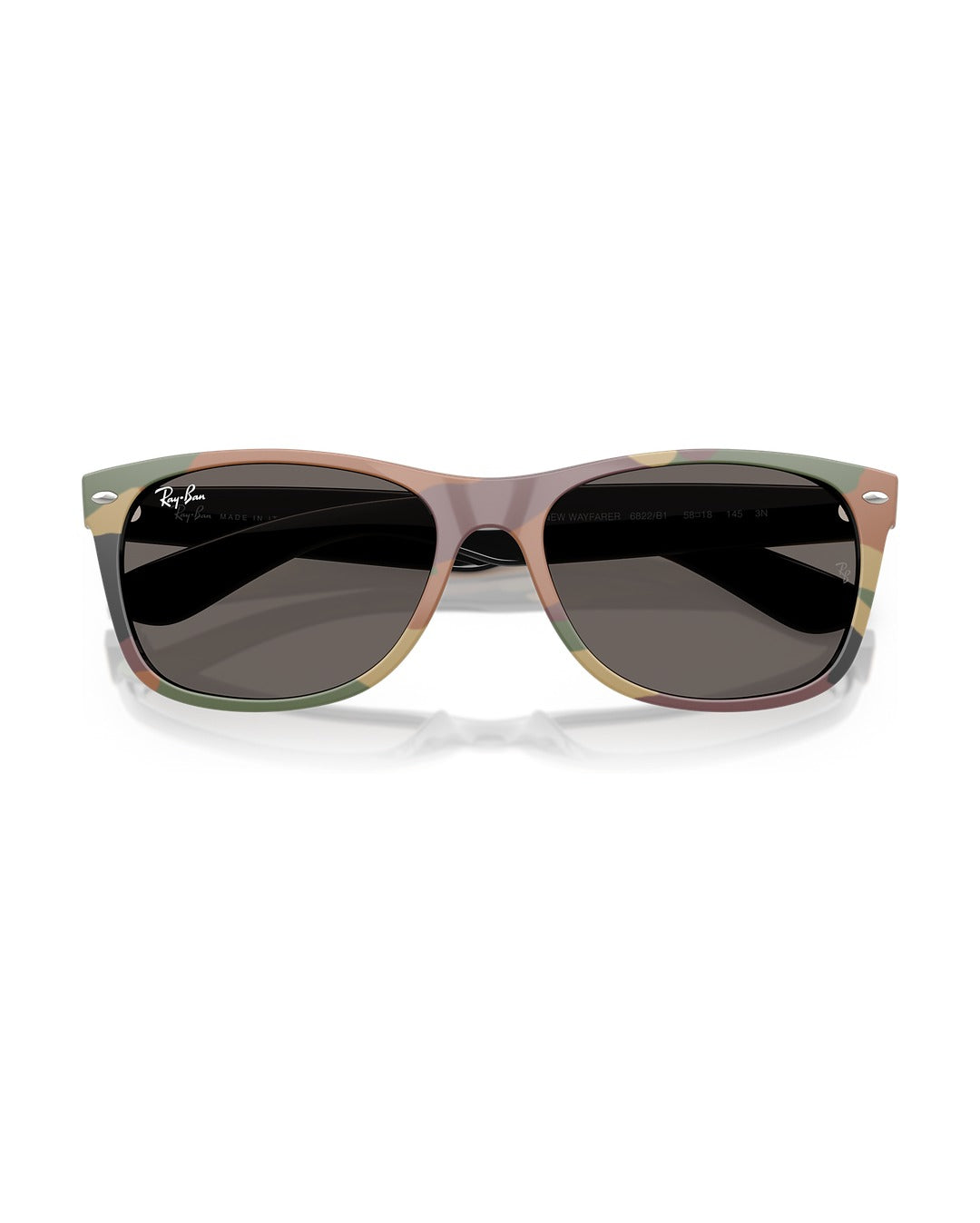 New Wayfarer Sunglasses - Black & Green Camuflage/Dark Grey - Ray-Ban