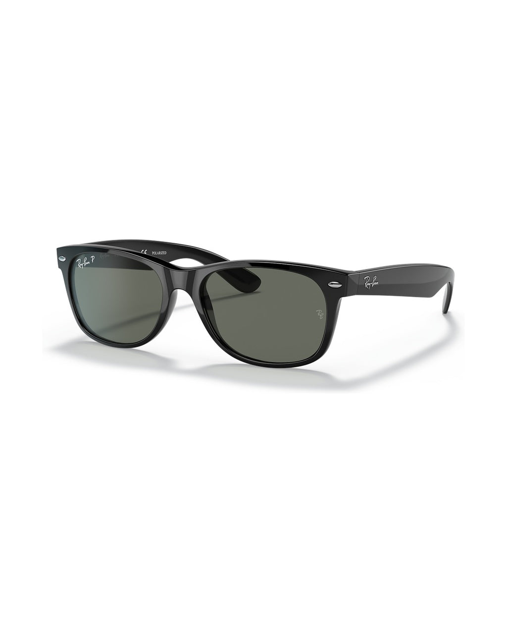 New Wayfarer Sunglasses - Black/Green Polarized - Ray-Ban