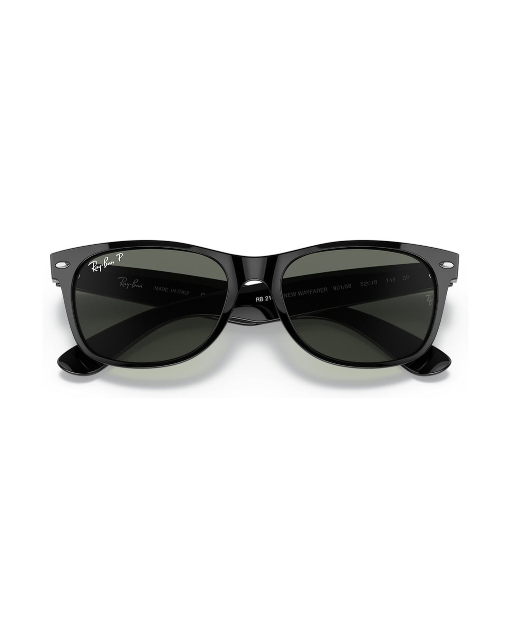 New Wayfarer Sunglasses - Black/Green Polarized - Ray-Ban