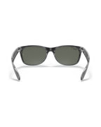 New Wayfarer Sunglasses - Black On Transparent/Polarized Green Classic G-15 - Ray-Ban