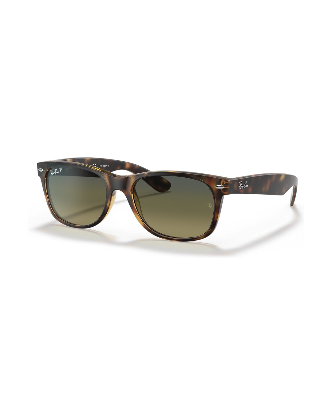 New Wayfarer Sunglasses - Havana/Green Gradient Blue Polarized - Ray-Ban