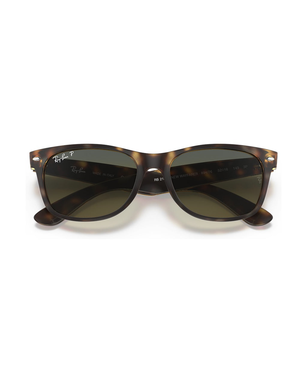 New Wayfarer Sunglasses - Havana/Green Gradient Blue Polarized - Ray-Ban