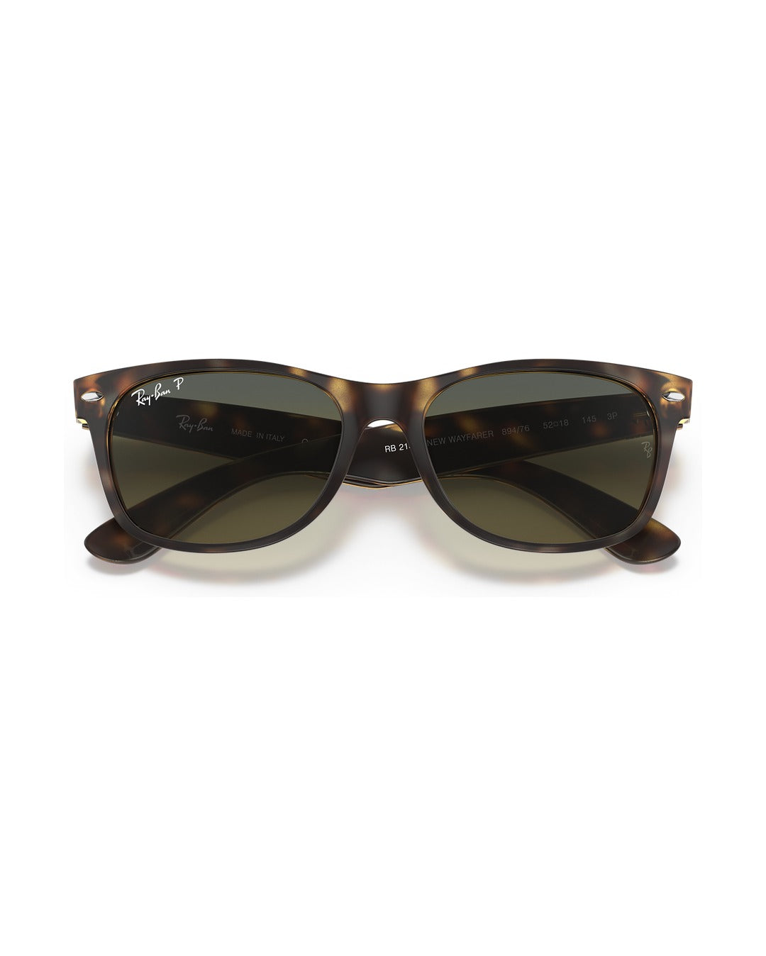New Wayfarer Sunglasses - Havana/Green Gradient Blue Polarized - Ray-Ban