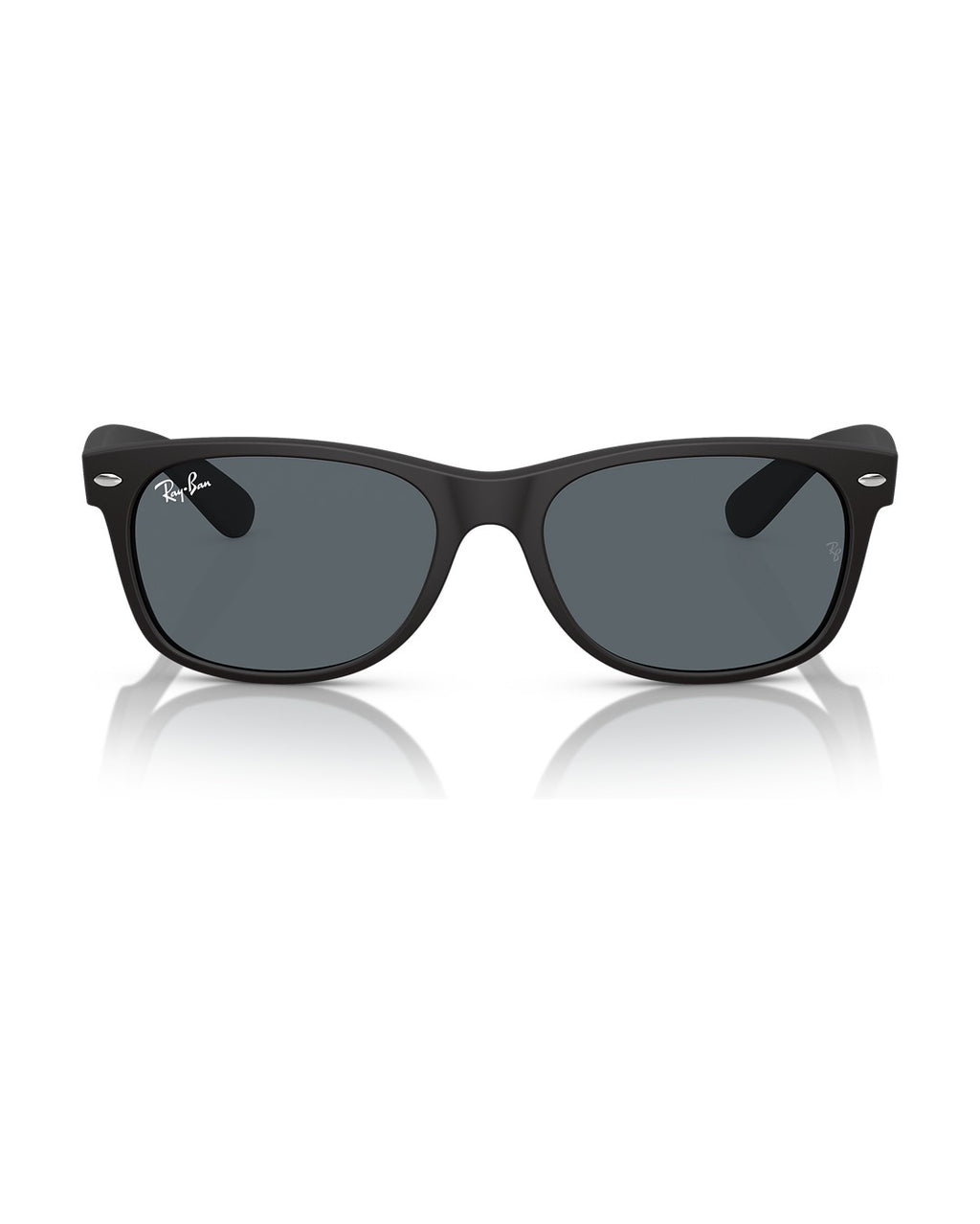 New Wayfarer Sunglasses - Rubber Black/Blue - Ray-Ban