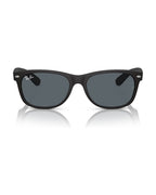 New Wayfarer Sunglasses - Rubber Black/Blue - Ray-Ban