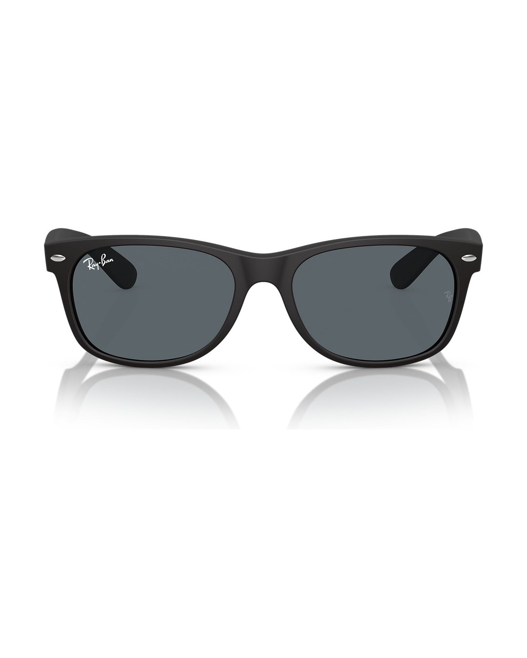 New Wayfarer Sunglasses - Rubber Black/Blue - Ray-Ban
