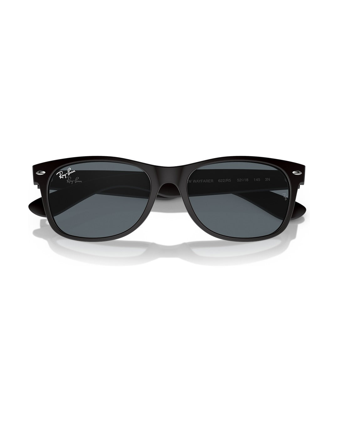 New Wayfarer Sunglasses - Rubber Black/Blue - Ray-Ban