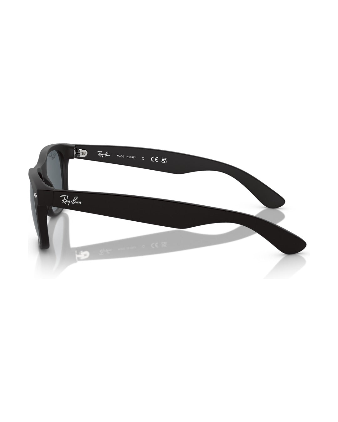 New Wayfarer Sunglasses - Rubber Black/Blue - Ray-Ban