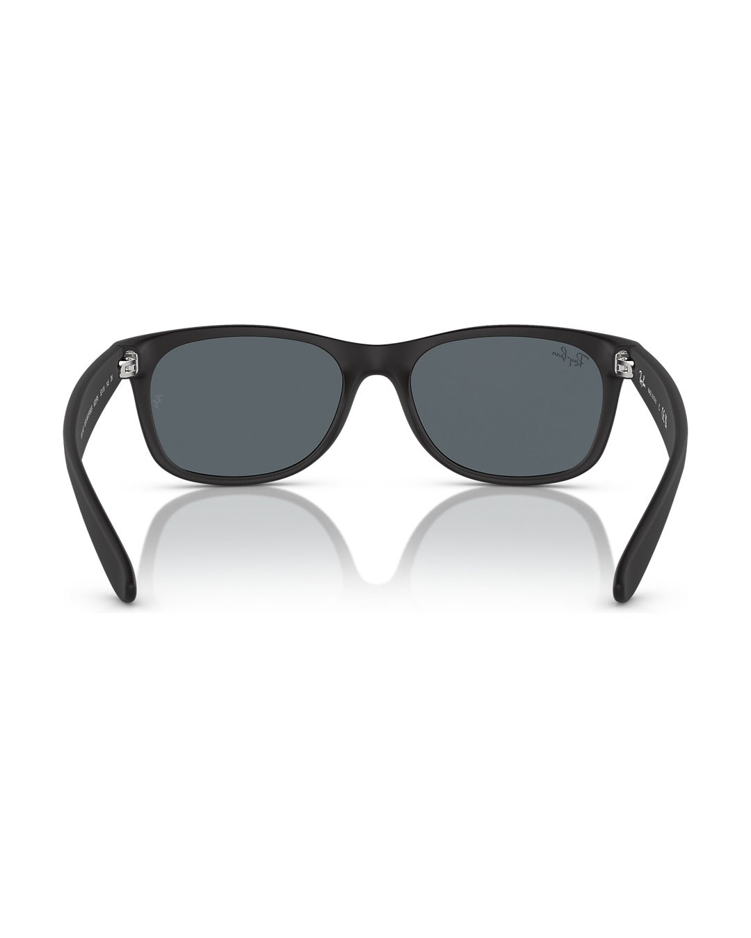 New Wayfarer Sunglasses - Rubber Black/Blue - Ray-Ban