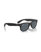 New Wayfarer Sunglasses - Rubber Black/Blue - Ray-Ban