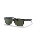 New Wayfarer Sunglasses - Rubber Black/G-15 Green - Ray-Ban