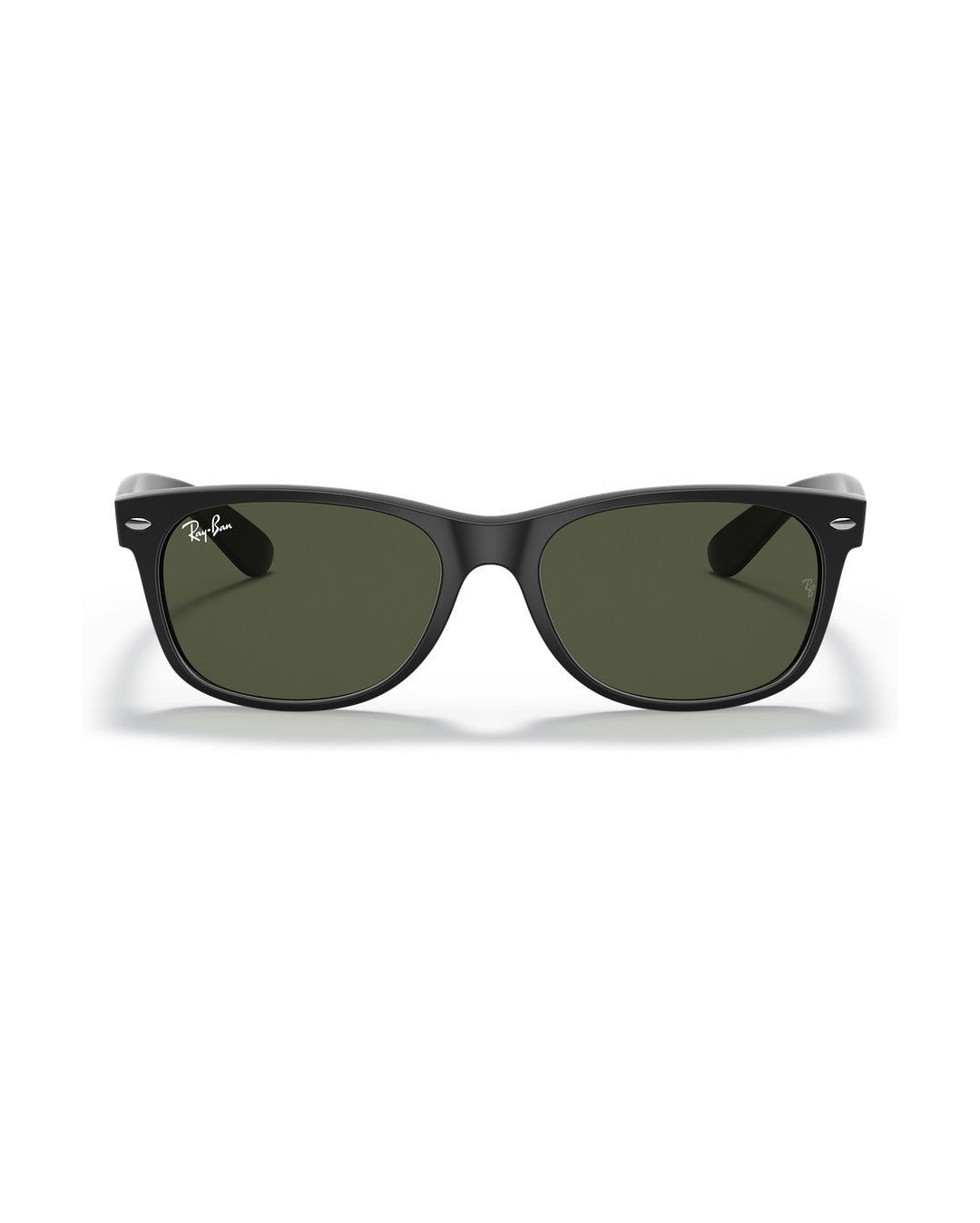 New Wayfarer Sunglasses - Rubber Black/G-15 Green - Ray-Ban