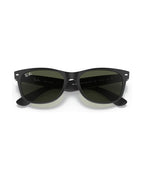 New Wayfarer Sunglasses - Rubber Black/G-15 Green - Ray-Ban