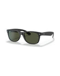 New Wayfarer Sunglasses - Rubber Black/G-15 Green - Ray-Ban