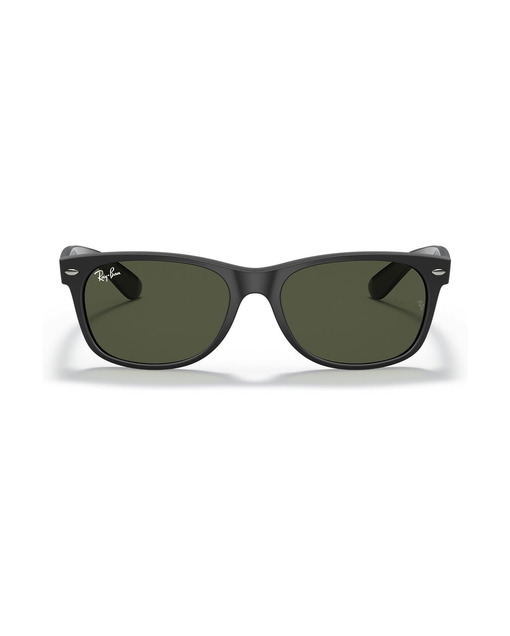 New Wayfarer Sunglasses - Rubber Black/G-15 Green - Ray-Ban