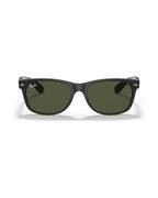 New Wayfarer Sunglasses - Rubber Black/G-15 Green - Ray-Ban